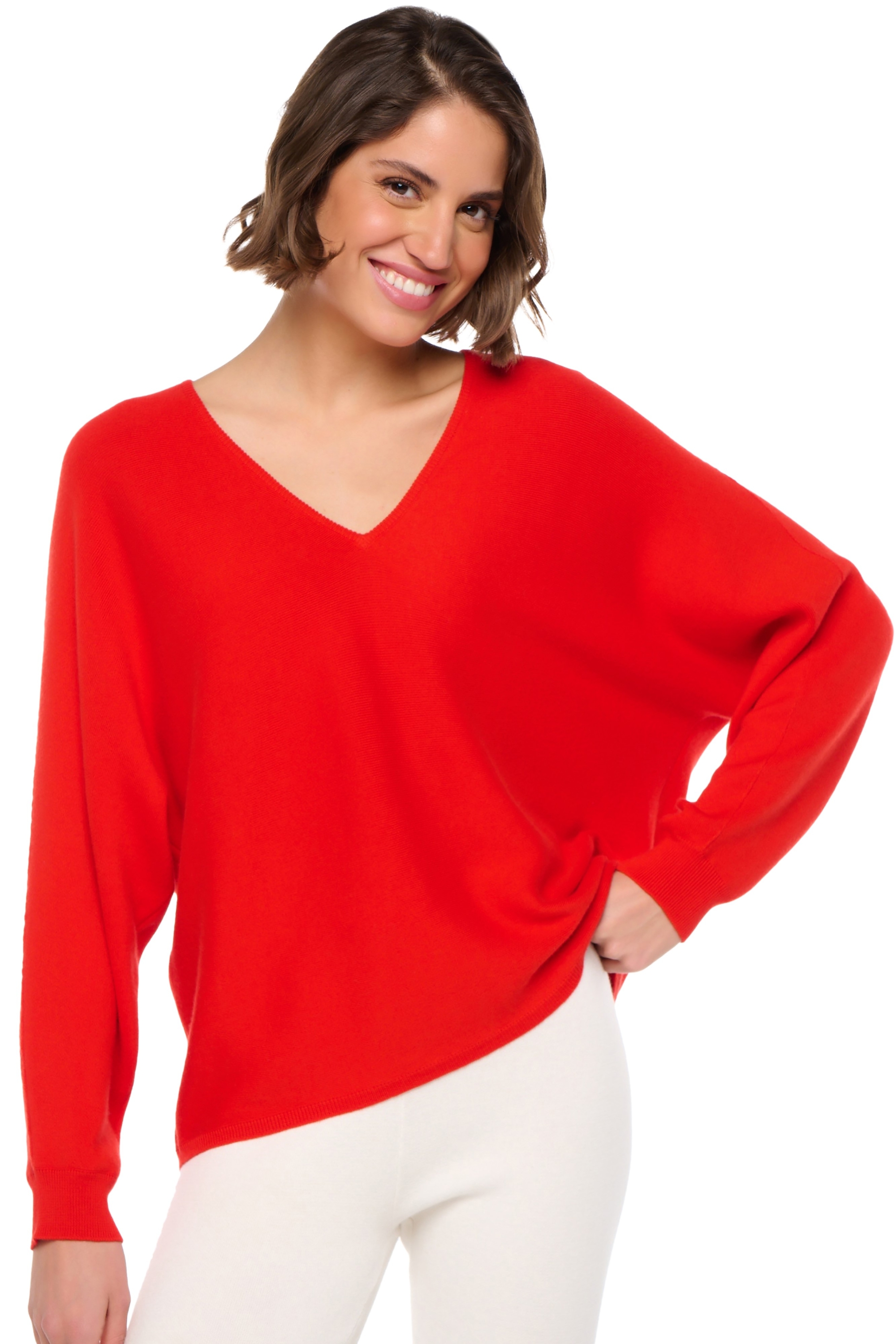 Cachemire et Coton pull femme sloane tomato s